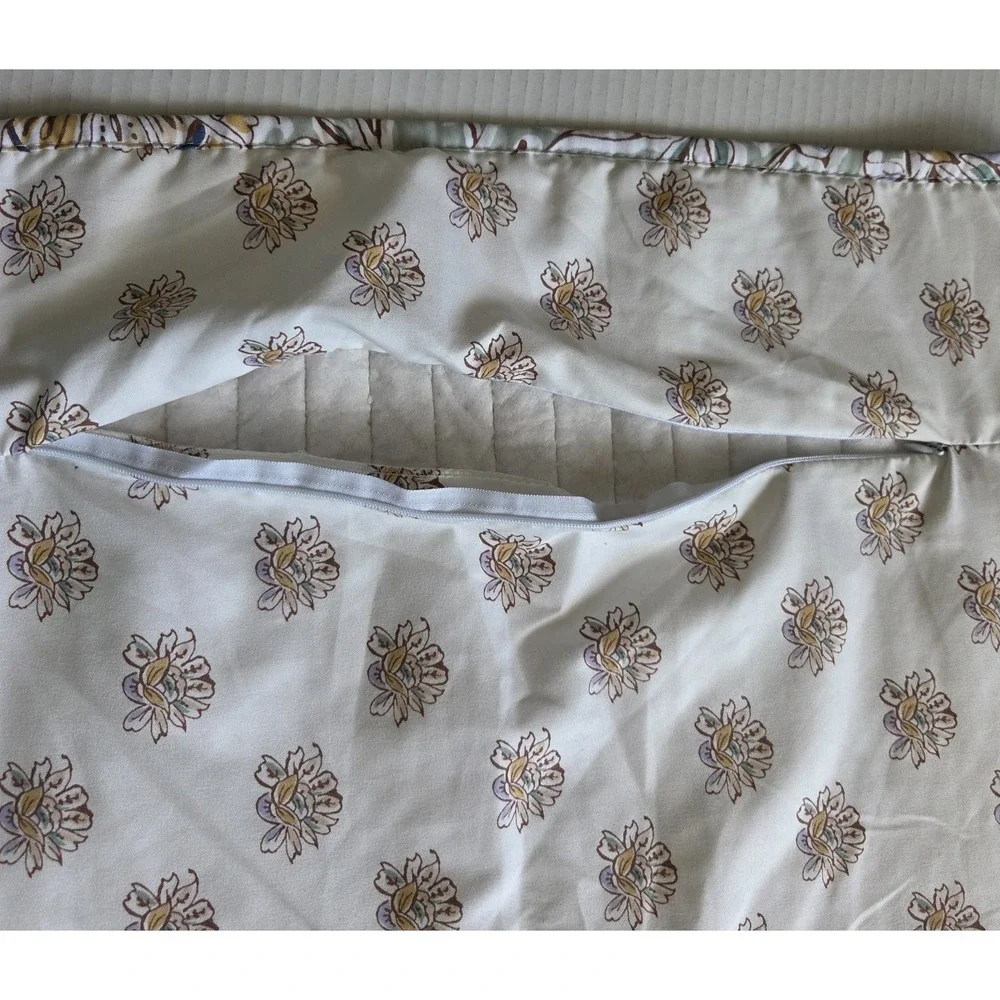 Nicole Miller Multicolor Reversible Floral Set of Standard Pillow Shams Quilted